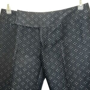 NANETTE LEPORE Black and Silver Brocade‎ Pants NWOT SIZE 6